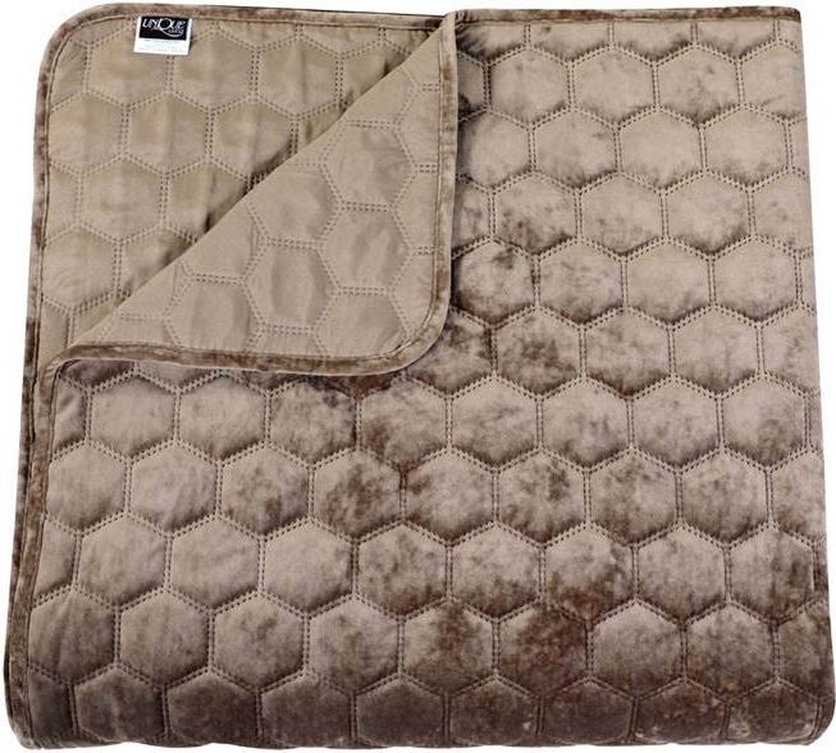 Unique Living Peggy - Bedsprei - Eenpersoons - 170x220 Cm - Taupe