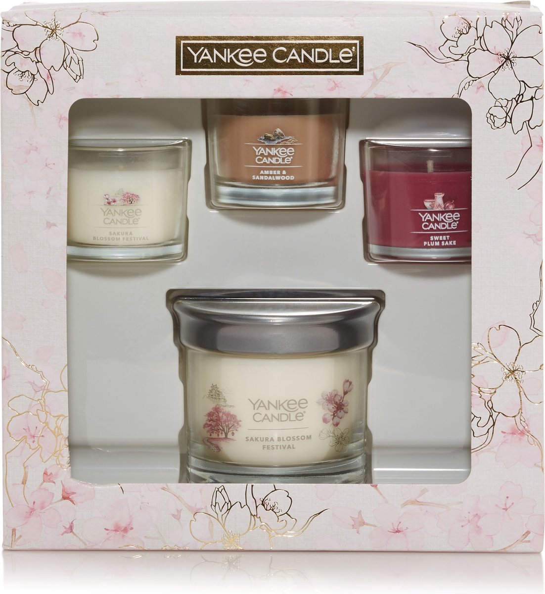 Yankee Candle Giftset Sakura Blossom Festival - Small Tumbler & 3 Filed Votive