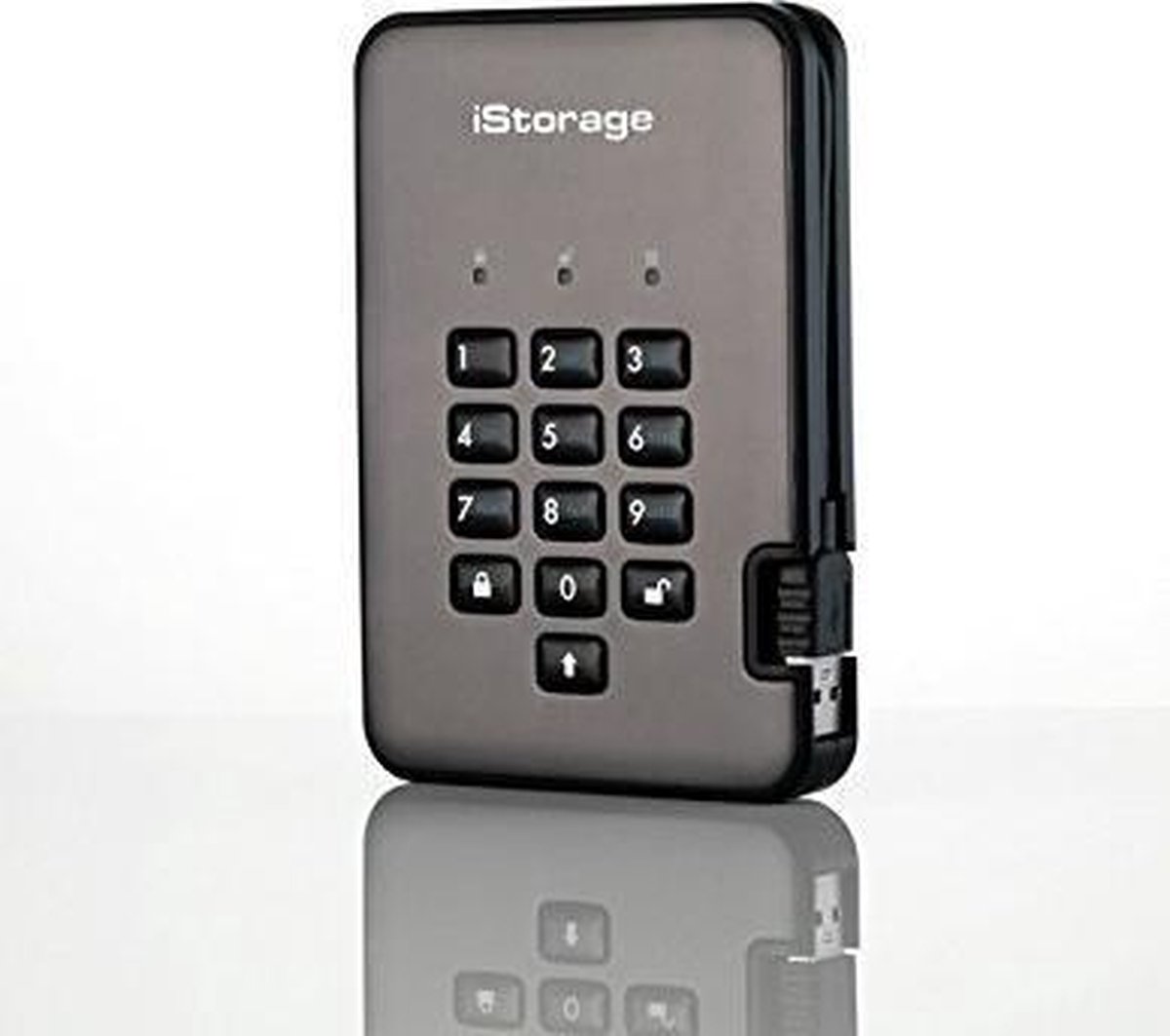 iStorage diskAshur PRO2 externe harde schijf 3000 GB, Grafiet - Zwart