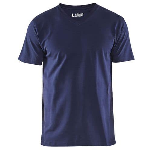 Blaklader T-Shirt V-hals 3360 - marineblauw