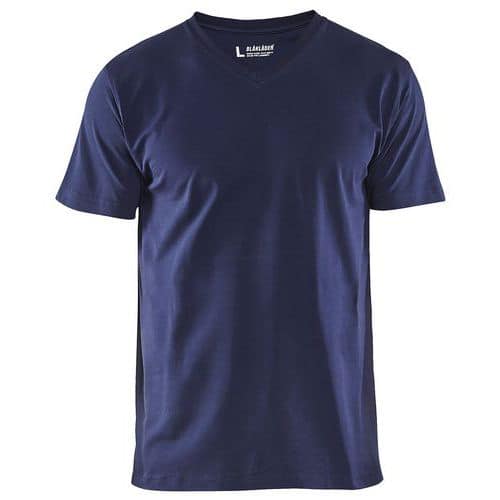 Blaklader T-Shirt V-hals 3360 - marineblauw