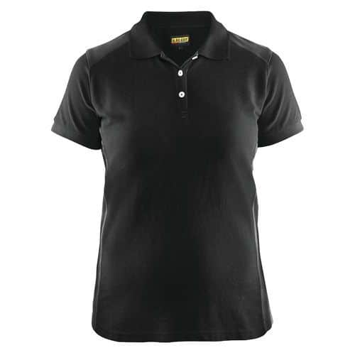 Blaklader Poloshirt Dames korte mouw knoopsluiting 3390 - zwart/donkergrijs