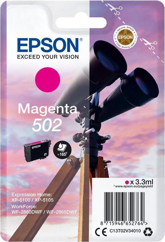 Epson Singlepack 502 Ink - Magenta