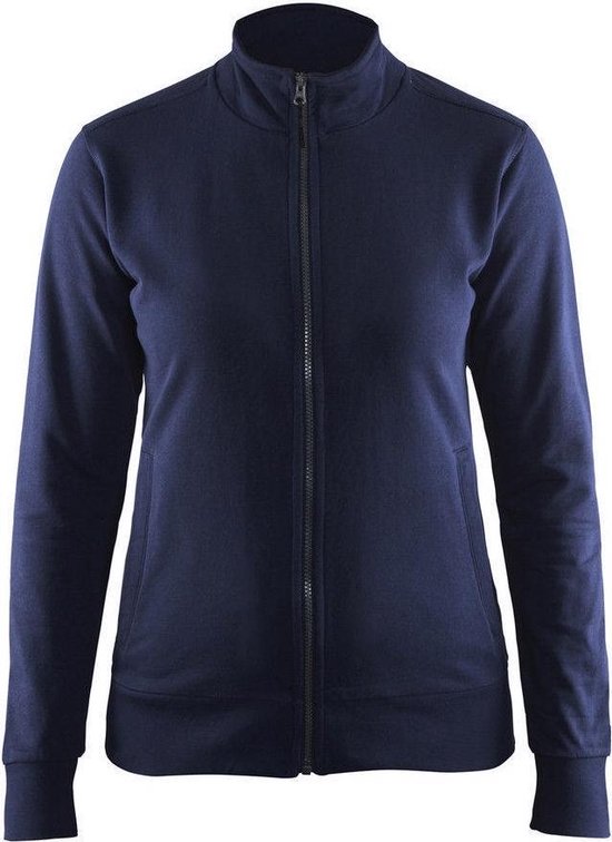 Blaklader Sweatshirt Dames one way rits zonder zakken 3372 - marineblauw