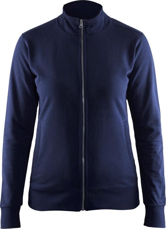 Blaklader Sweatshirt Dames one way rits zonder zakken 3372 - marineblauw