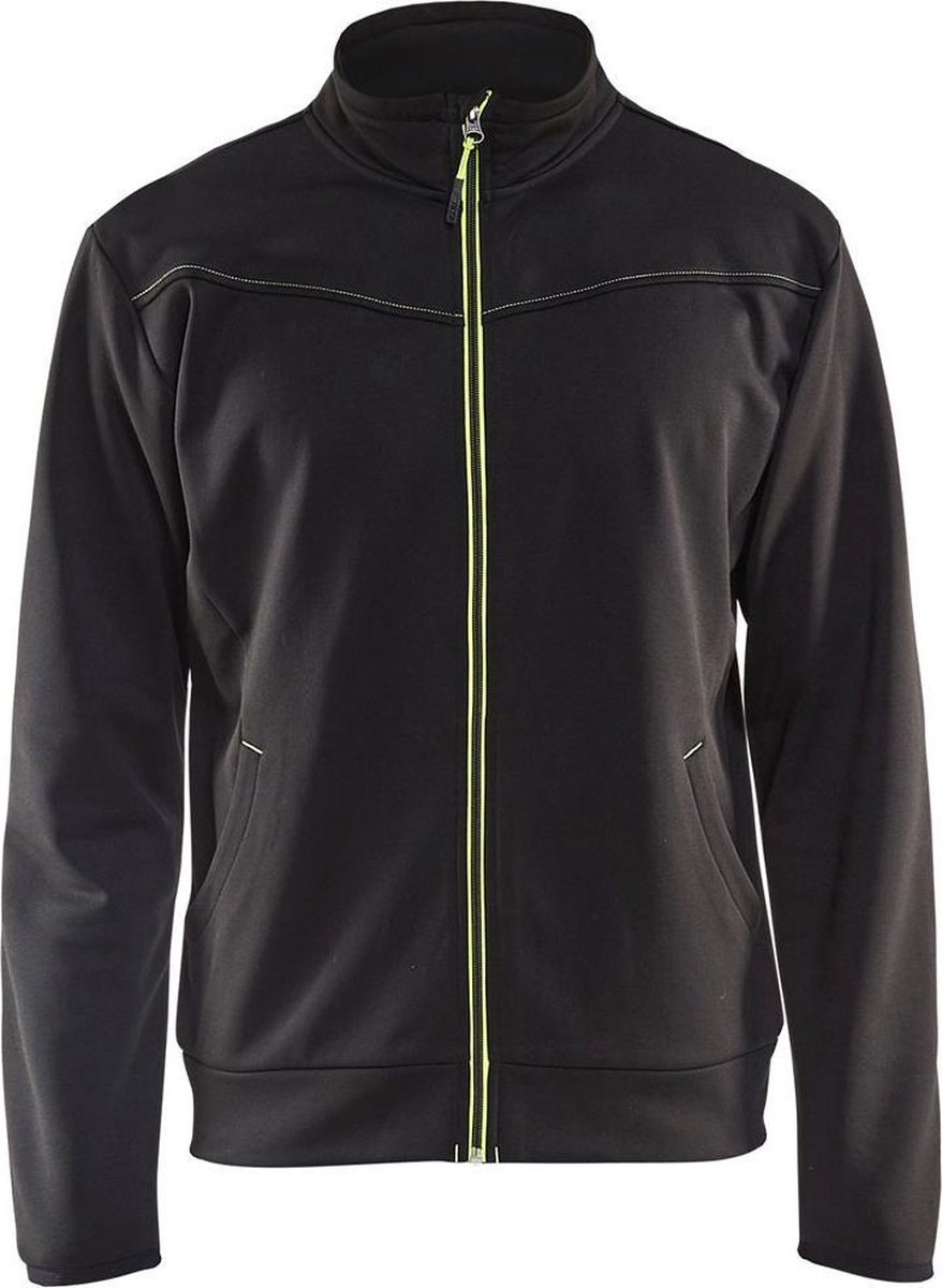 Blaklader Service Sweatshirt met rits en zakken High Vis 3362 - zwart/fluo geel
