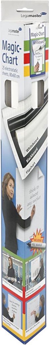Legamaster Elektrostatische blanco folie Magic Chart - 25 vellen - - Wit