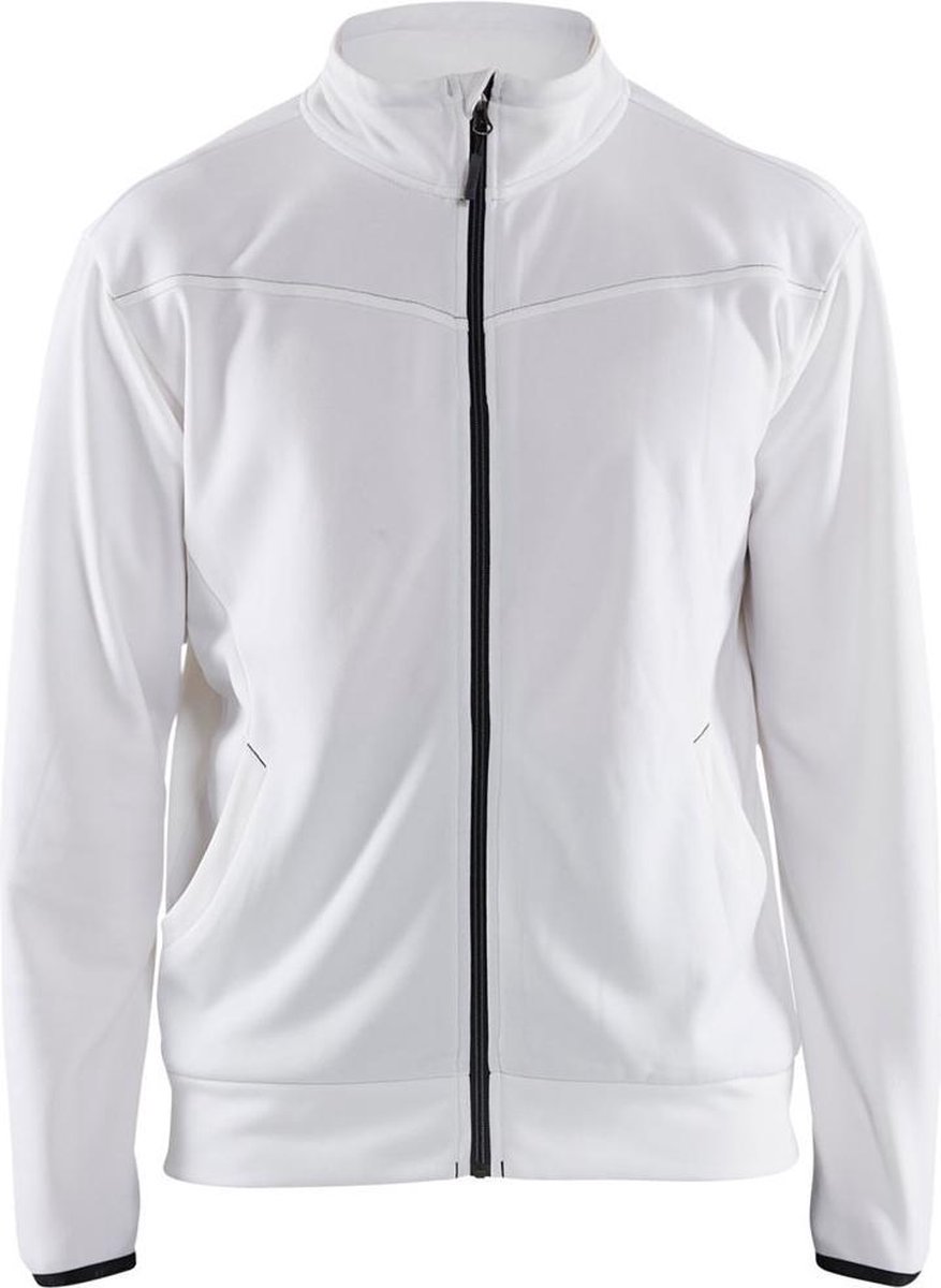 Blaklader Service Sweatshirt met rits en zakken 3362 - wit/donkergrijs