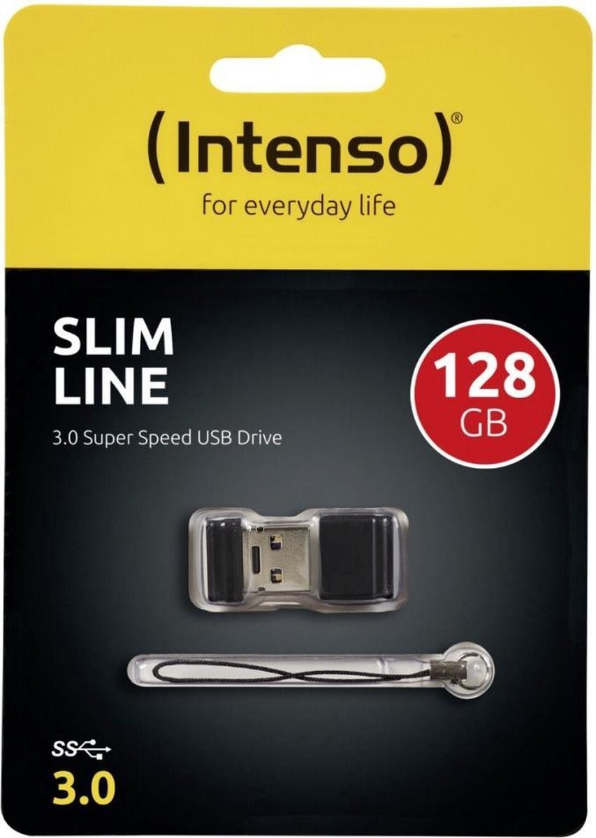 Intenso Slim Line USB flash drive 128 GB USB Type-A 3.2 Gen 1 (3.1 Gen 1) - Zwart