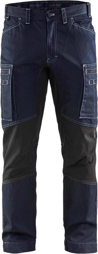 Blaklader Service Werkbroek Denim stretch 1459 - marineblauw/zwart