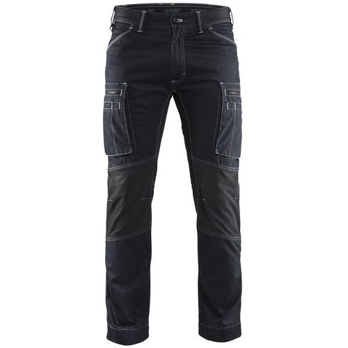 Blaklader Service Werkbroek Denim stretch 1459 - marineblauw/zwart