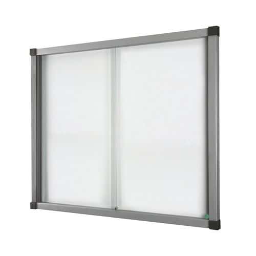 Vanerum Binnenvitrine Cube - Aluminium achterwand - Deur van veiligheidsglas