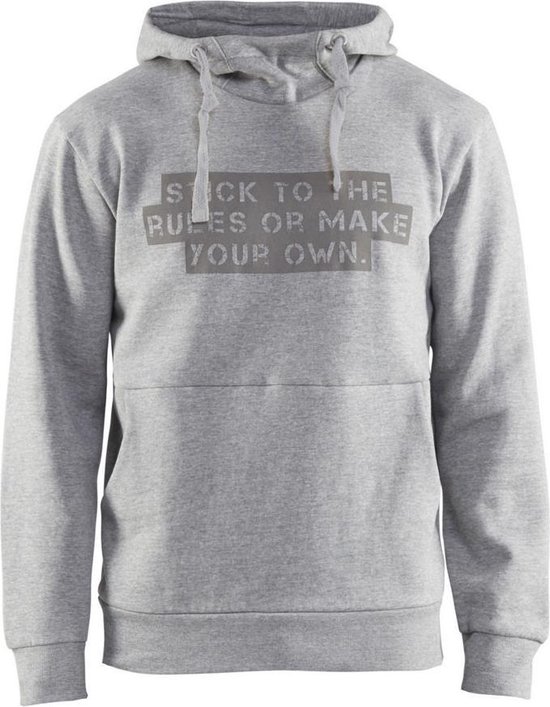 Blaklader Sweatshirt Hooded Limited "Stick to the Rules" 9173 - Mêlee - Grijs