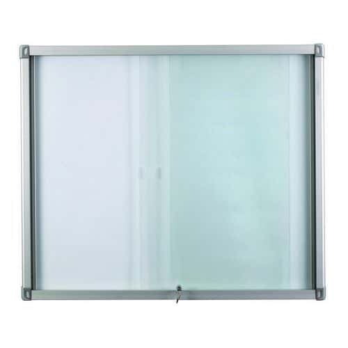 Vanerum Binnenvitrine Leaf - Aluminium achterwand - Deur van veiligheidsglas