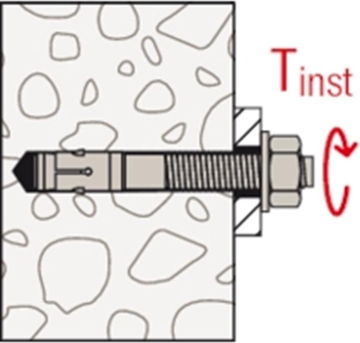 Fischer FBN II-nop met moer en ring - diameter 12 mm -