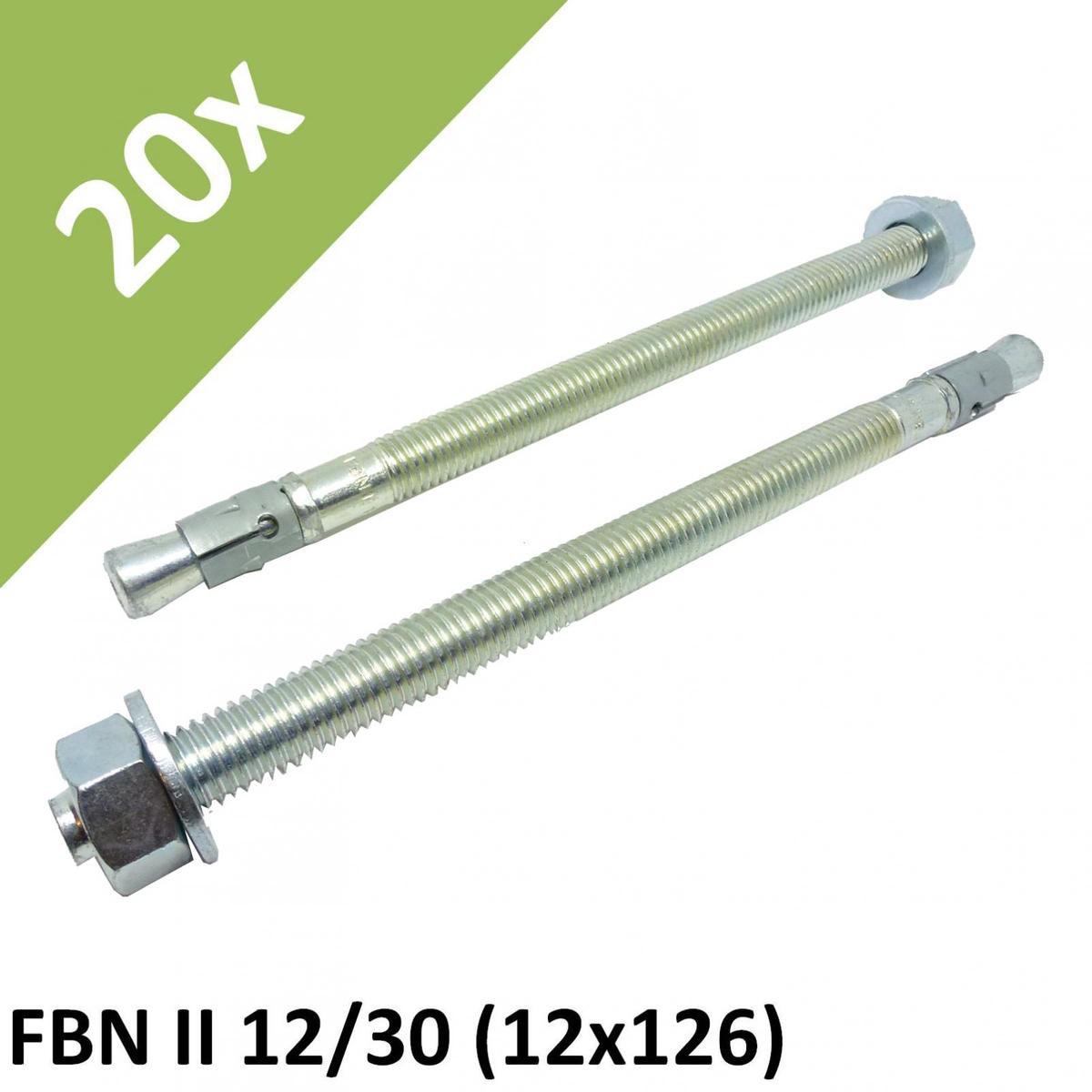 Fischer FBN II-nop met moer en ring - diameter 12 mm -