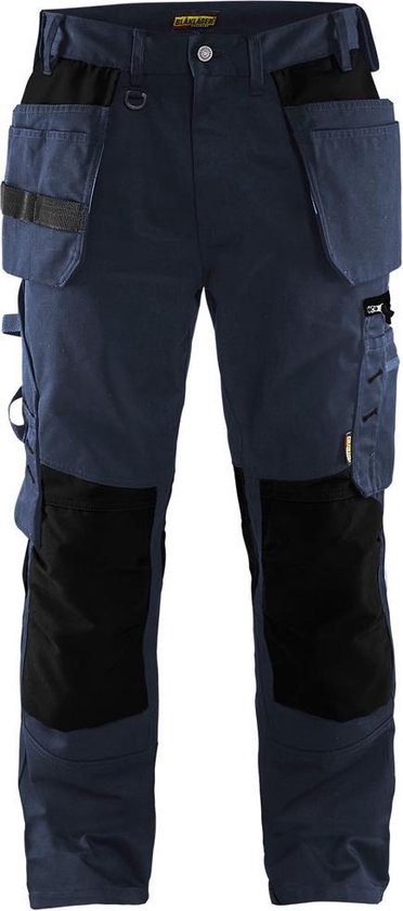 Blaklader Werkbroek met spijkerzakken 1555 - marineblauw/zwart