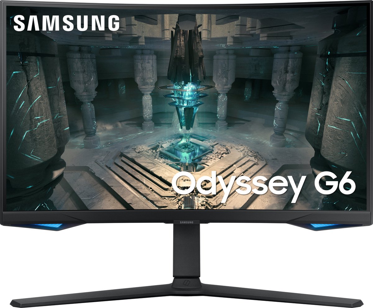 Samsung - Monitor PC Curvo Gaming 27" Odyssey Smart G65B, 250 Hz, QHD, AMD FreeSync Premium Pro - Zwart