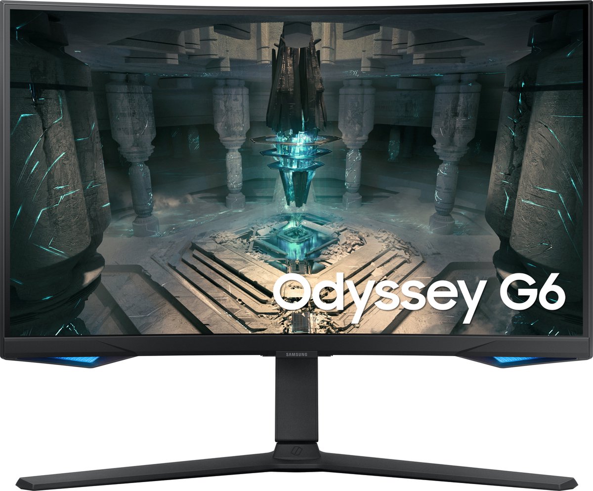 Samsung - Monitor PC Curvo Gaming 27" Odyssey Smart G65B, 250 Hz, QHD, AMD FreeSync Premium Pro - Zwart