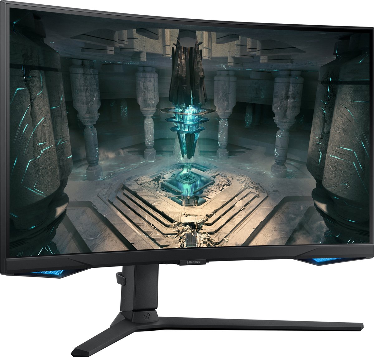 Samsung - Monitor PC Curvo Gaming 27" Odyssey Smart G65B, 250 Hz, QHD, AMD FreeSync Premium Pro - Zwart