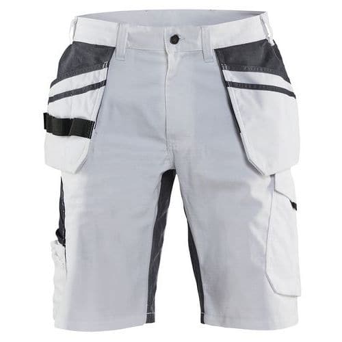 Blaklader Schildersshort met stretch 1099 - wit/donkergrijs