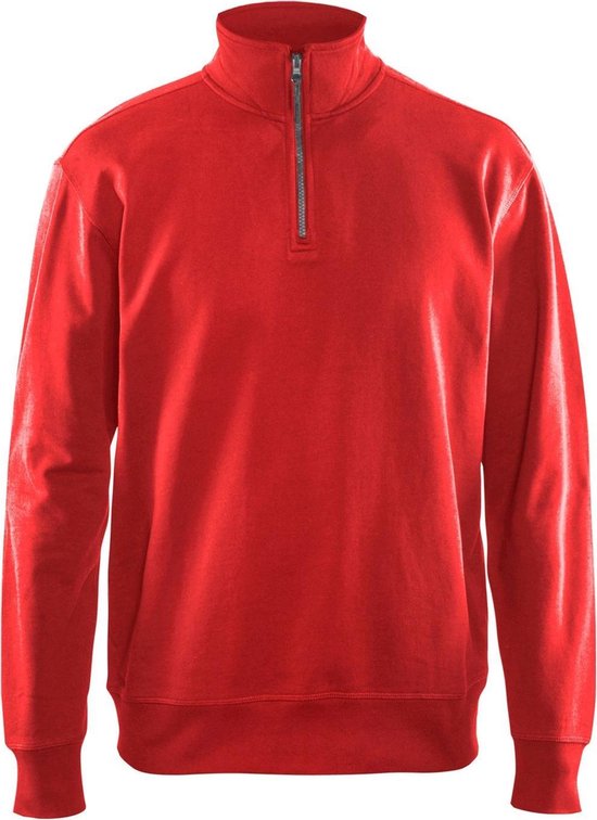 Blaklader Sweatshirt met halve rits zonder zakken 3369 - rood