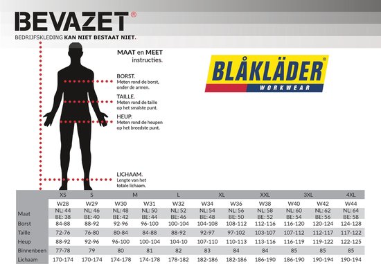 Blaklader Overall Industrie 6054 - zwart/korenblauw