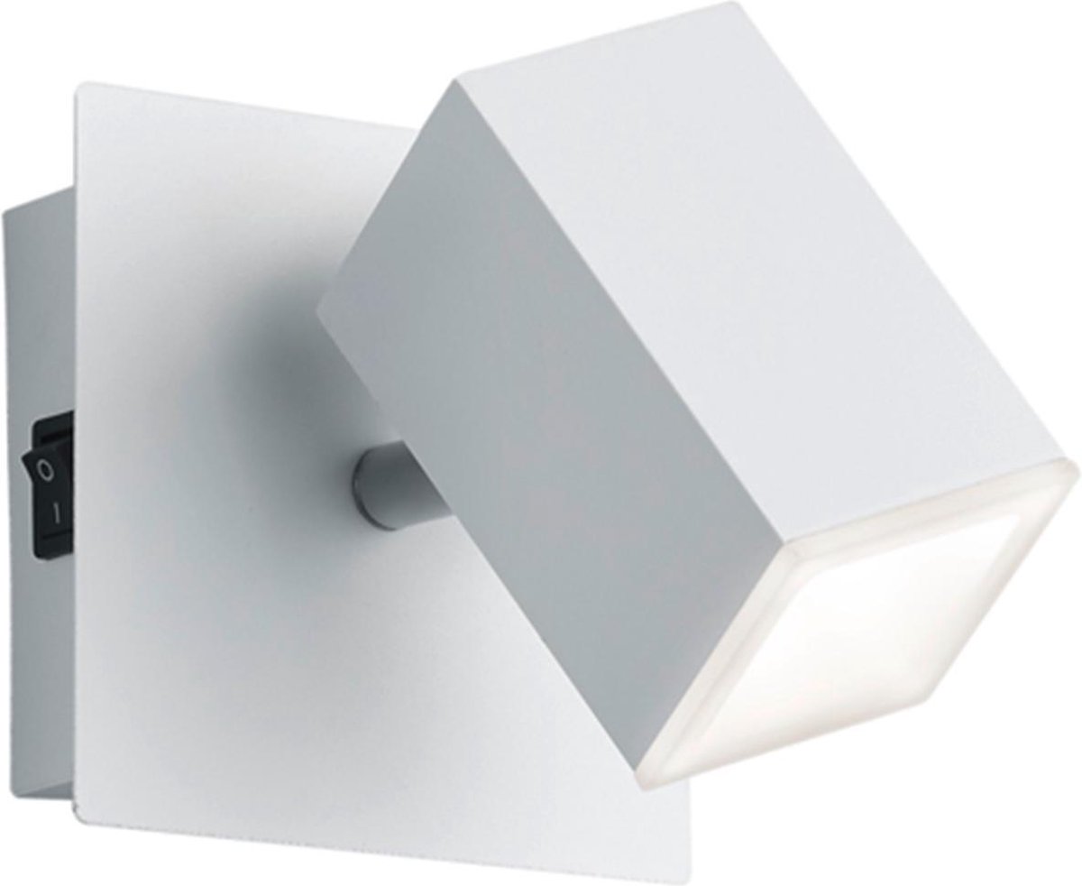 BES LED Led Wandspot - Trion Laginos - 8w - Warm 3000k - 1-lichts - Vierkant - Mat - Aluminium - Wit