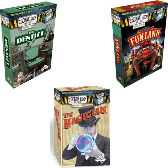 Identity Games Escape Room Uitbreidingsbundel - 3 Stuks - The Dentist & Funland & The Magician