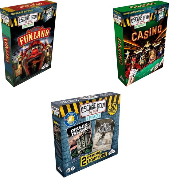 Identity Games Escape Room Uitbreidingsbundel - 3 Stuks - Funland & Casino & Mad House