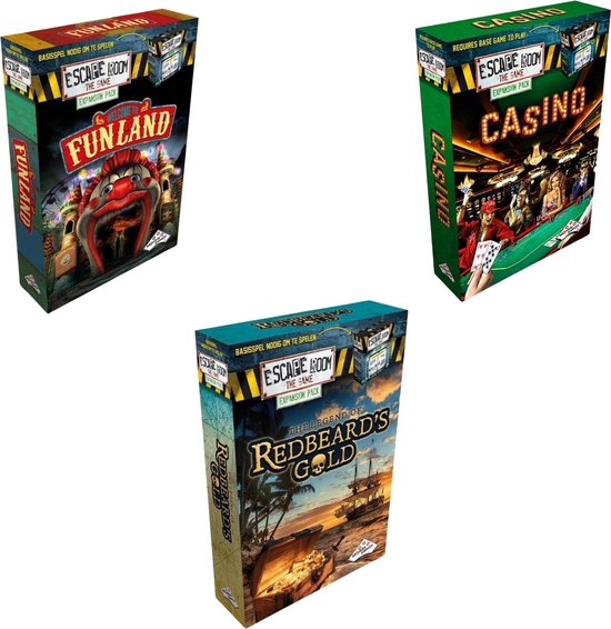 Identity Games Escape Room Uitbreidingsbundel - 3 Stuks - Funland & Casino & Redbeard's Gold