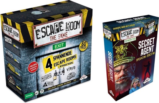 Identity Games Spellenbundel - Escape Room - 2 Stuks - The Game Basisspel & Uitbreiding Secret Agent