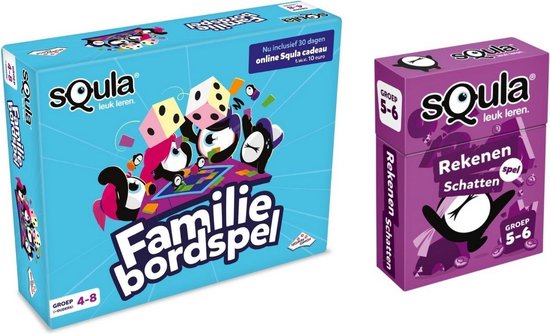 Identity Games Educatieve Spellenbundel - Squla - 7 Tot 12 Jaar - Familiebordspel & Rekenen Kaartspel