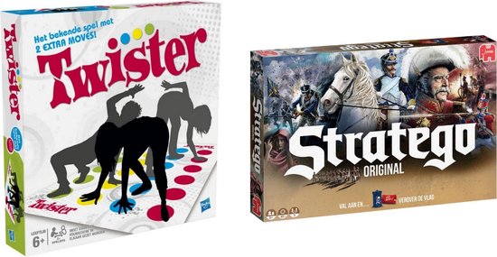 Hasbro Spellenbundel - Bordspellen - 2 Stuks - Twister & Stratego