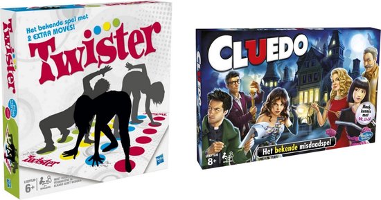 Hasbro Spellenbundel - Bordspellen - 2 Stuks - Twister & Cluedo