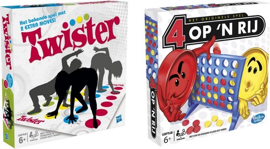 Hasbro Spellenbundel - Bordspellen - 2 Stuks - Twister & Vier Op 'N Rij