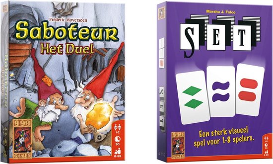 999Games Spellenbundel - Kaartspel - 2 Stuks - Saboteur: Het Duel & Set!