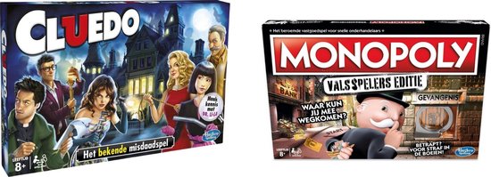 Hasbro Spellenbundel - Bordspellen - 2 Stuks - Cluedo & Monopoly Valsspelerseditie