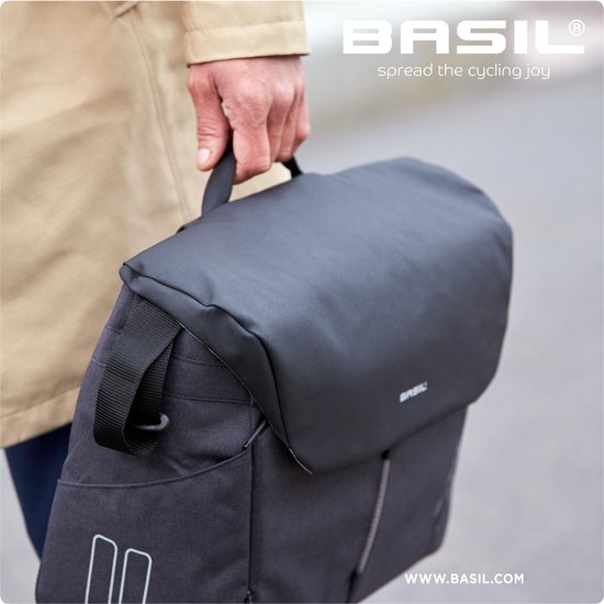 Basil Fietstas Laptop Nordlicht 17 Liter Polyester/neopreen - Groen