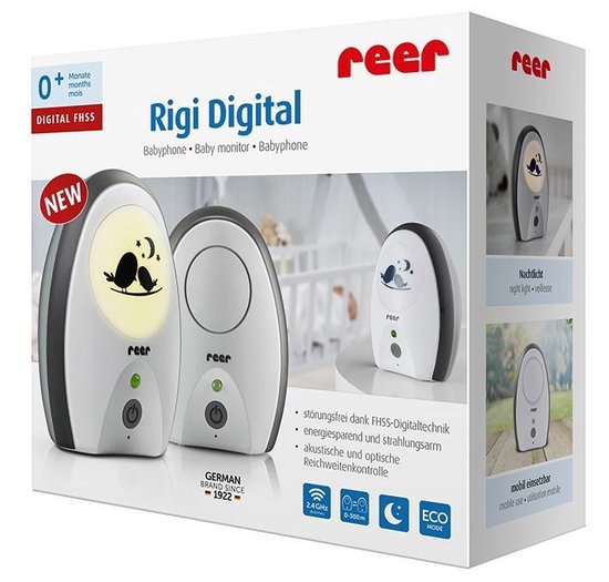 reer Digitale Babyfoon Rigi Van /zwart - Wit