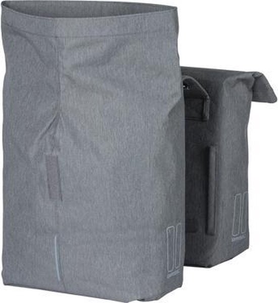 Basil Fietstas Dubbel City 28-32 Liter Polyester - Grijs