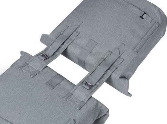 Basil Fietstas Dubbel City 28-32 Liter Polyester - Grijs