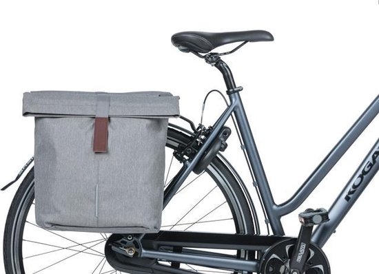 Basil Fietstas Dubbel City 28-32 Liter Polyester - Grijs