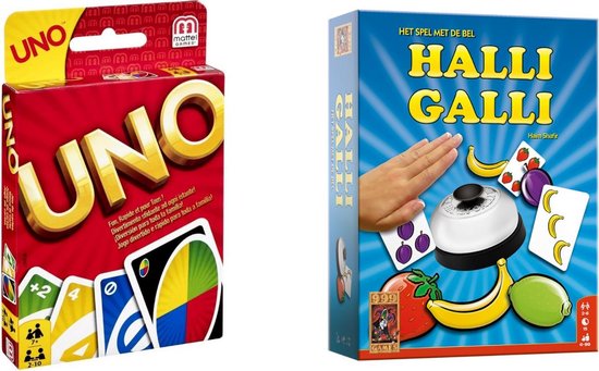 Hasbro Spellenbundel - Bordspellen - 2 Stuks - Uno & Halli Galli