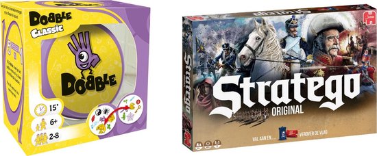 Hasbro Spellenbundel - Bordspellen - 2 Stuks - Dobble Classic & Stratego