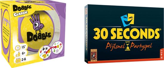 Hasbro Spellenbundel - Bordspellen - 2 Stuks - Dobble Classic & 30 Seconds