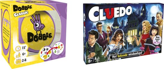 Hasbro Spellenbundel - Bordspellen - 2 Stuks - Dobble Classic & Cluedo