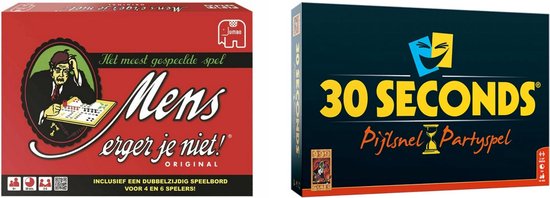 Hasbro Spellenbundel - Bordspellen - 2 Stuks - Mens Erger Je Niet & 30 Seconds