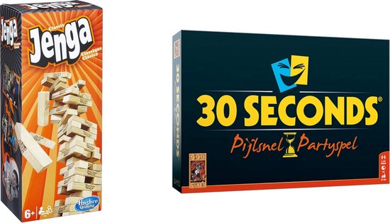 Hasbro Spellenbundel - Bordspellen - 2 Stuks - Jenga & 30 Seconds