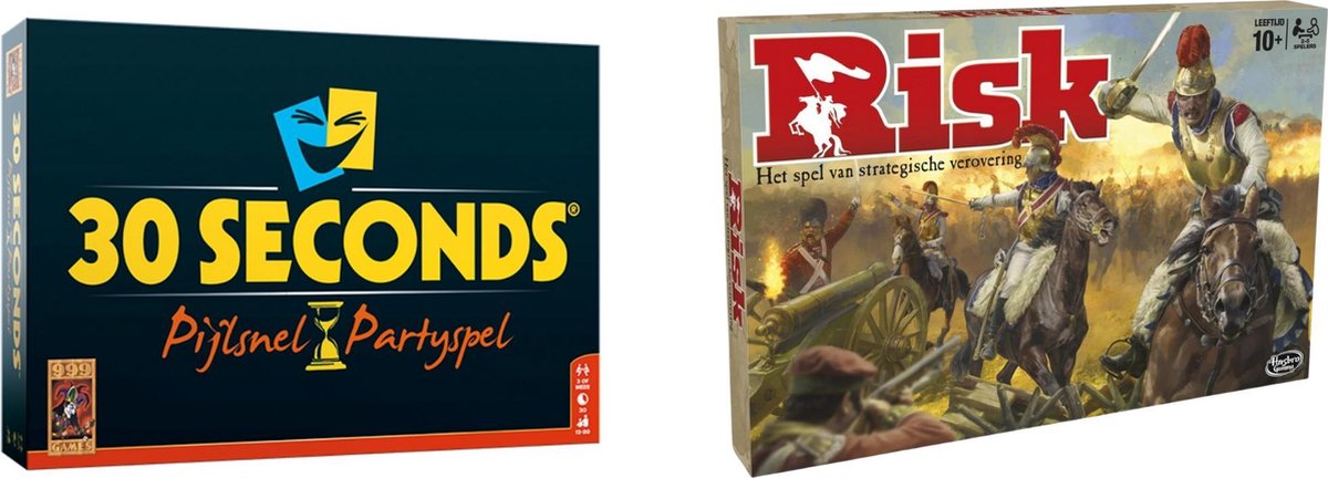 Hasbro Spellenbundel - Bordspellen - 2 Stuks - 30 Seconds & Risk